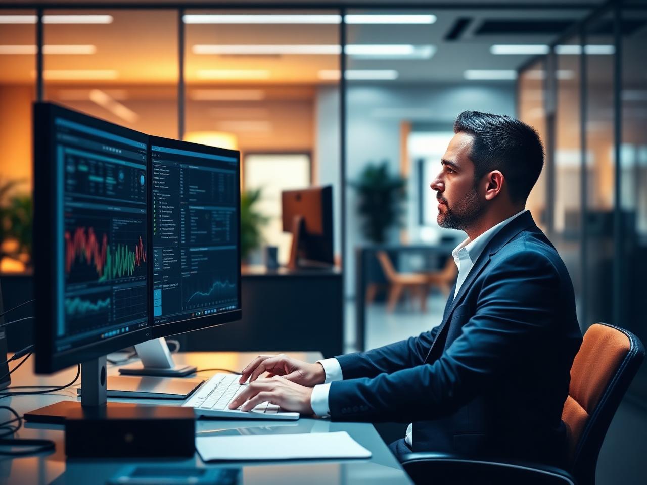 SIMO analyst reviewing performance dashboards for a mortgage client