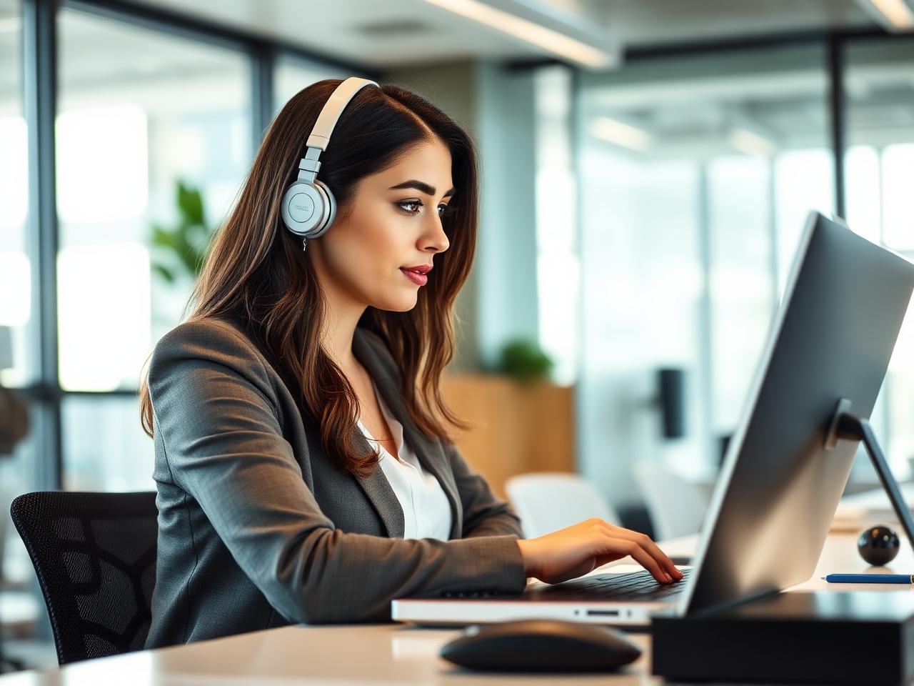 SIMO specialist working with clients from a modern workstation